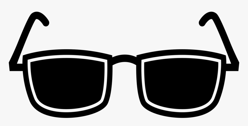 Sunglasses Goggles Clip Art Black & White - Transparent Background ...