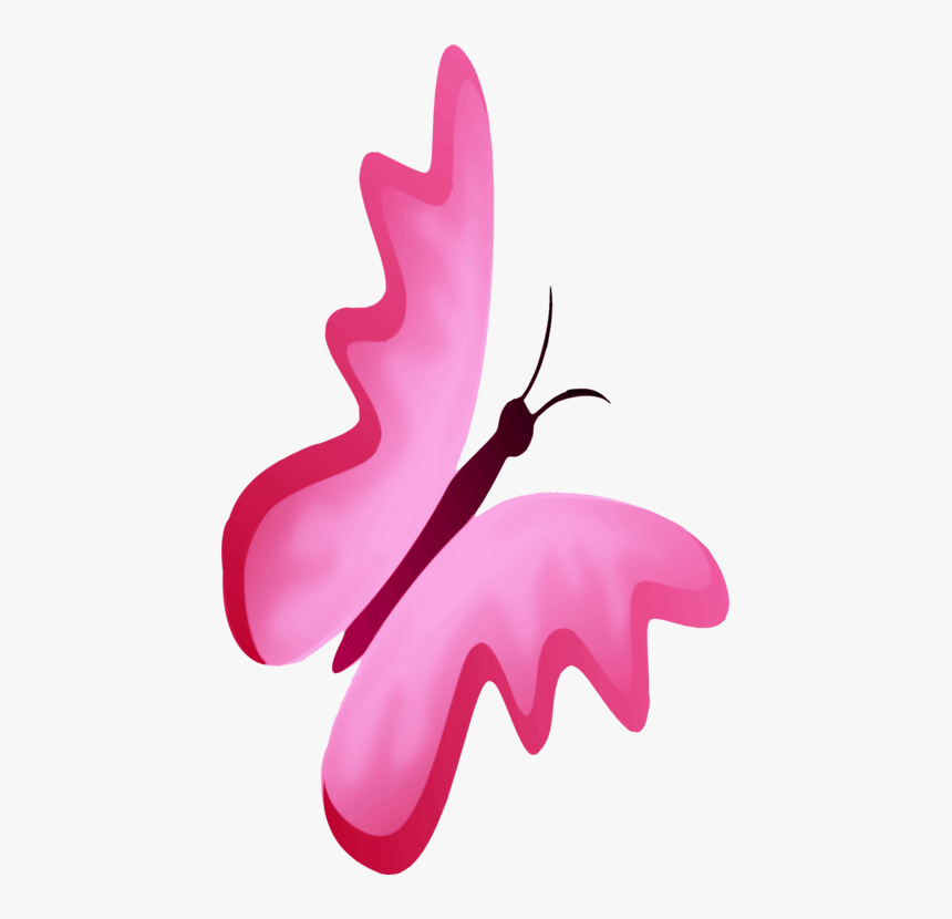 Butterfly,pink,petal - Butterfly, HD Png Download, Free Download