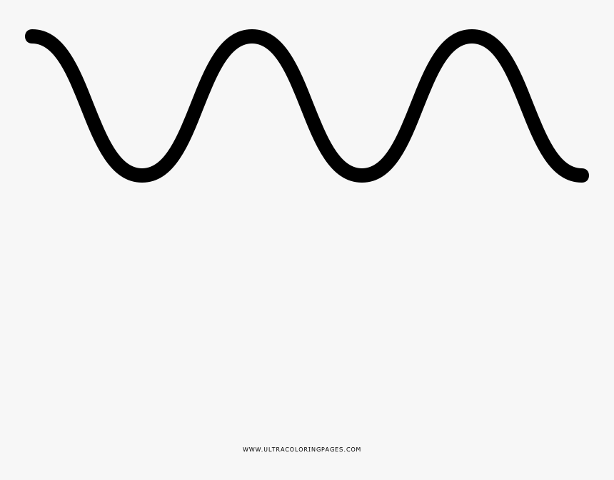 Sine Wave Coloring Page - Line Art, HD Png Download, Free Download