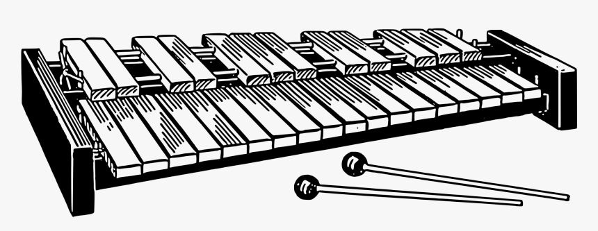 Xylophone Png Black And White, Transparent Png, Free Download