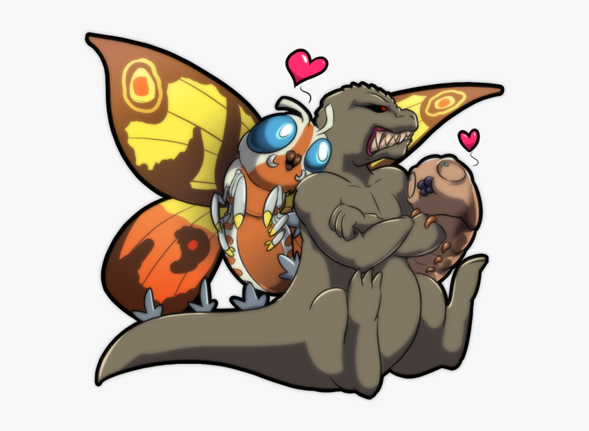 Mothra And Godzilla By Zedrin - Godzilla And Mothra Fanart, HD Png Download, Free Download