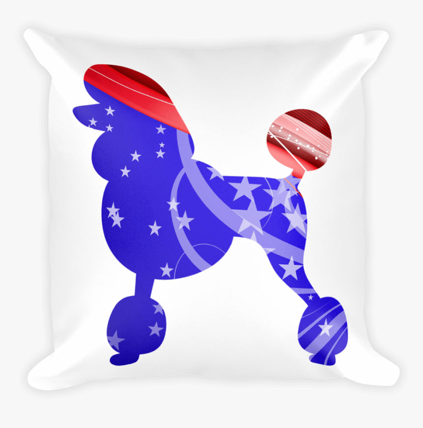 Poodle Patriotic Shape Decorative Pillow - Miniature Poodle, HD Png Download, Free Download