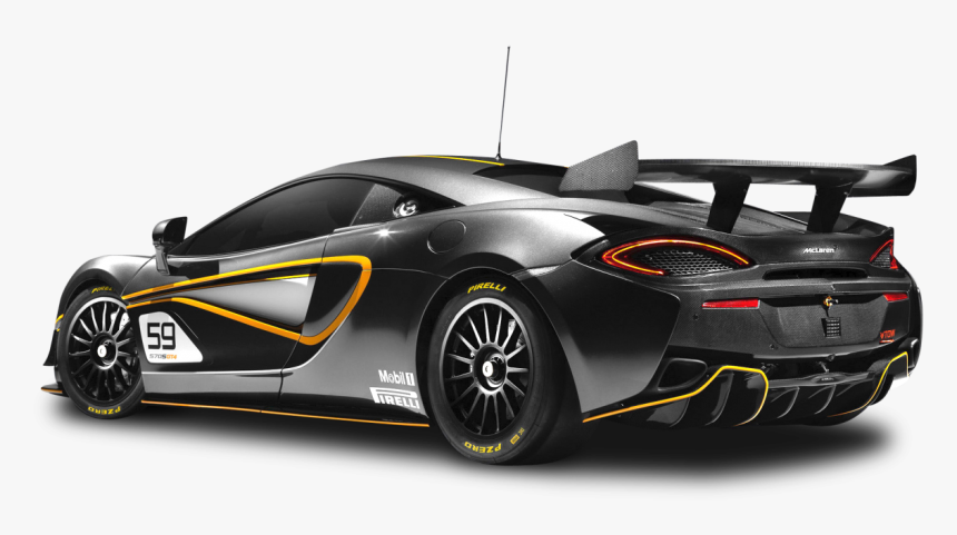 Black Mclaren 570s Gt4 Car Png Image - 570s Gt4, Transparent Png, Free Download