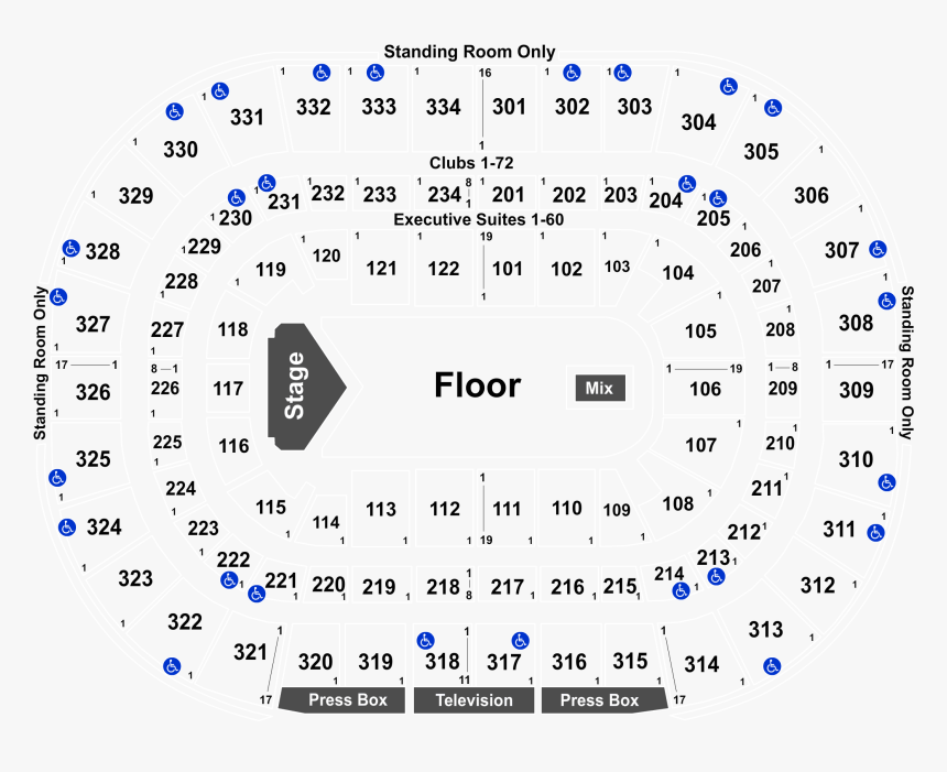 Section 219 Row 5 United Center, HD Png Download, Free Download