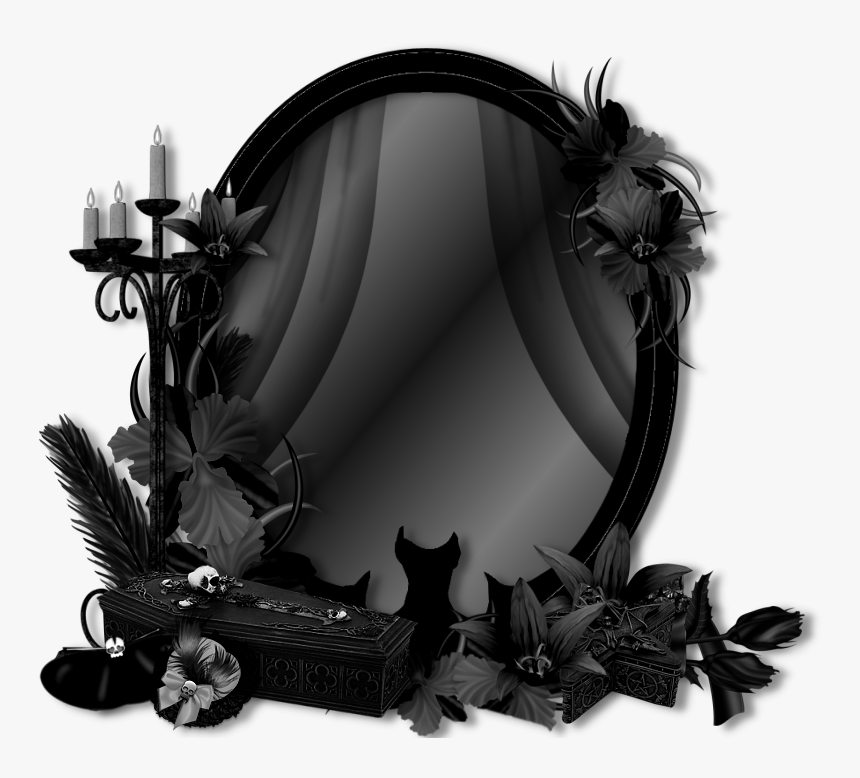 Gate Clipart Gothic Horror - Frame Gothic Mirror Png, Transparent Png, Free Download