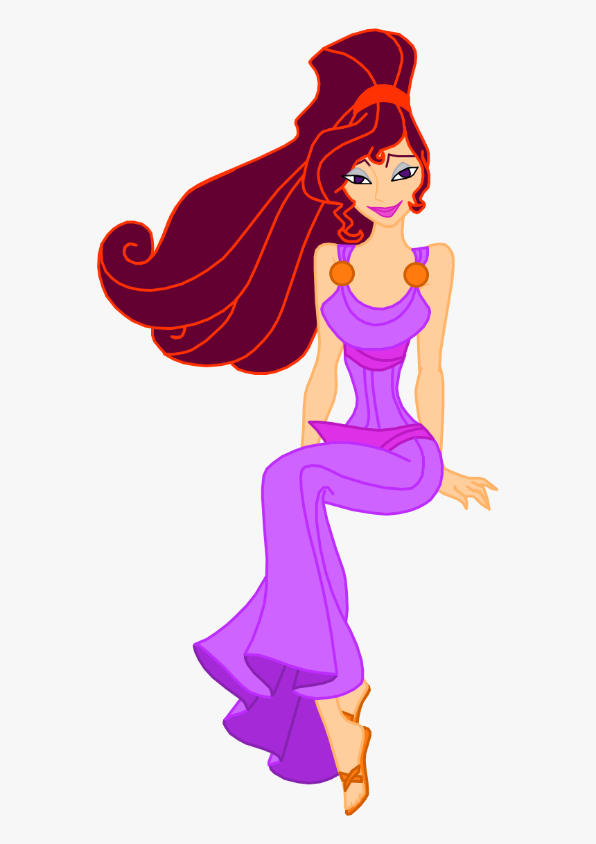 Megara Background Png - Disney Character Purple Hair, Transparent Png, Free Download