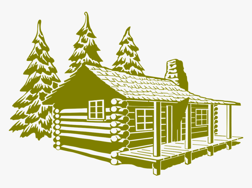 Silhouette Log Cabin Clipart, HD Png Download, Free Download