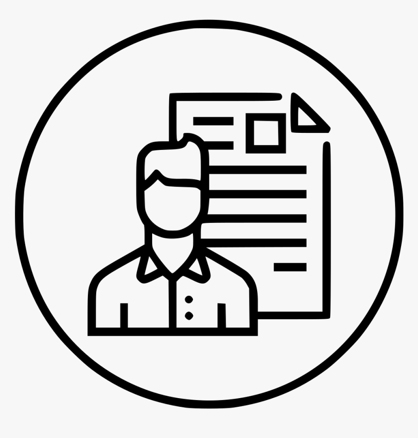 Man Resume Document Employee Shortlisted Portfolio - Unique Website Visitors Icon, HD Png Download, Free Download