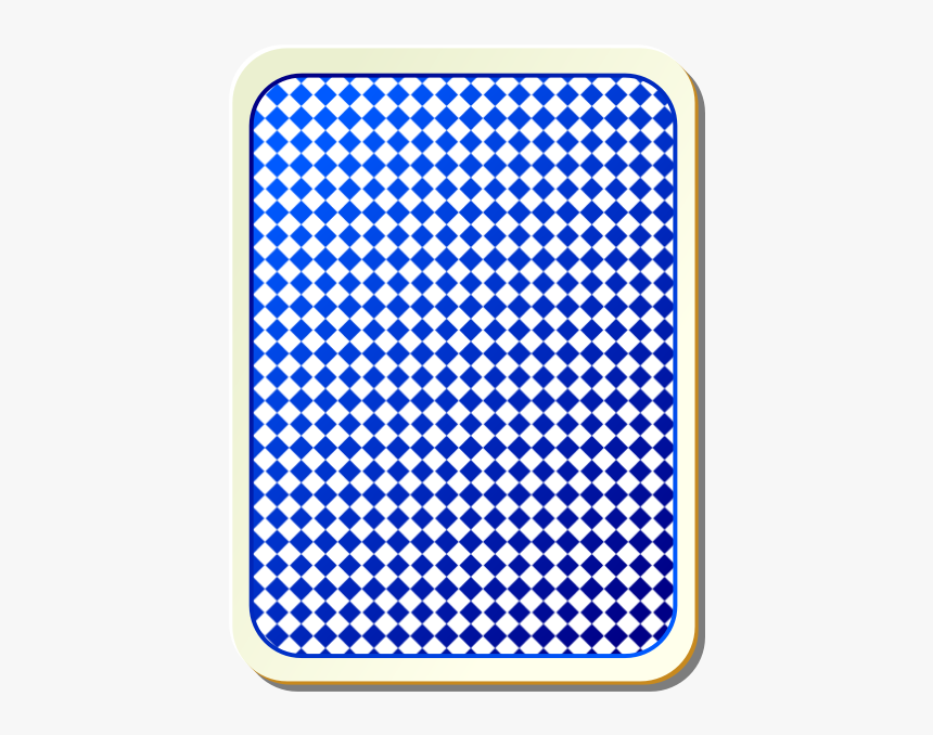 Grid Blue Playing Card Vector Image - Playing Card Backs On Transparent Background, HD Png Download, Free Download