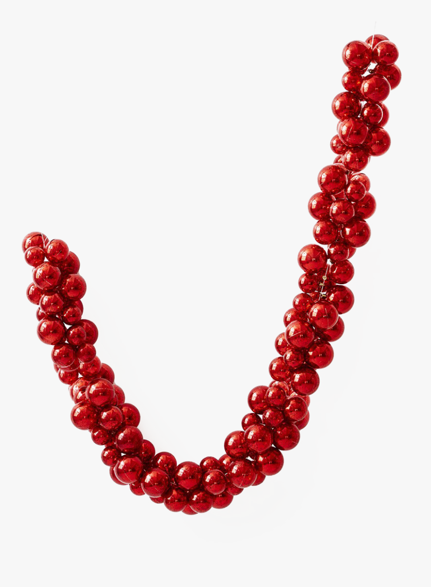 Red Christmas Ball Png Pic - Bead, Transparent Png, Free Download