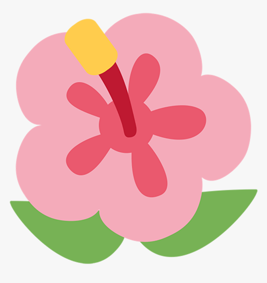 Phone Emoji Twitter Twitteremoji Flower Hibiscus Flower - Twitter Hibiscus Emoji, HD Png Download, Free Download