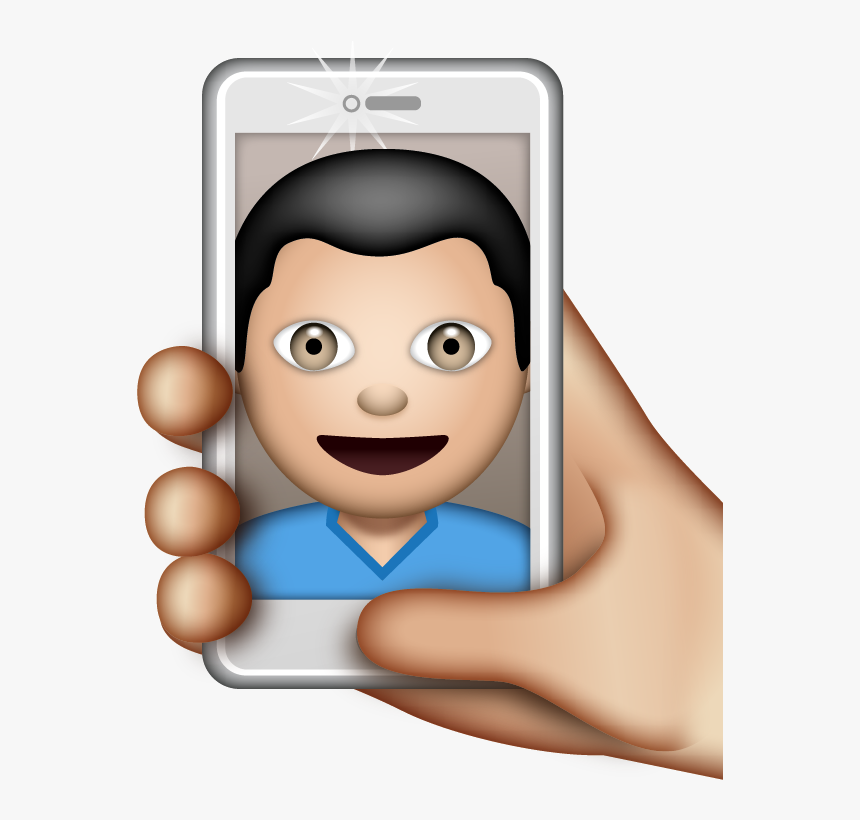 Selfie Emoji - Phone Emojis Png, Transparent Png, Free Download