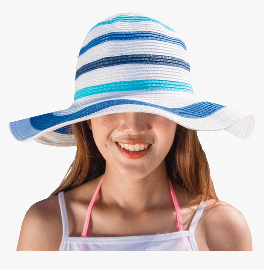 Wearing Summer Hat - Girl With Hat Png, Transparent Png, Free Download