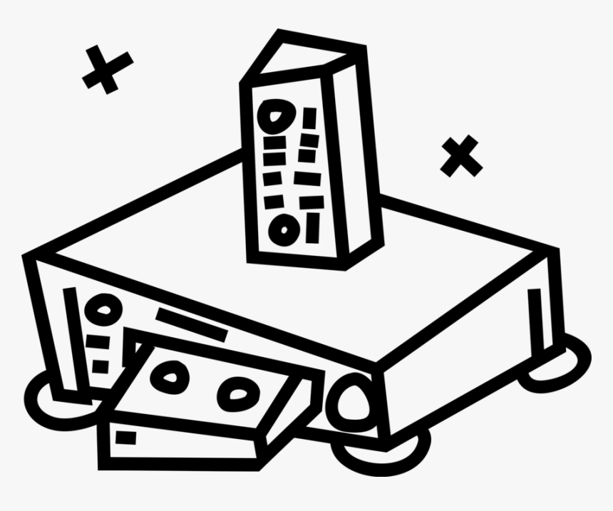 Vector Illustration Of Videocassette Recorder Vcr Records, HD Png Download, Free Download