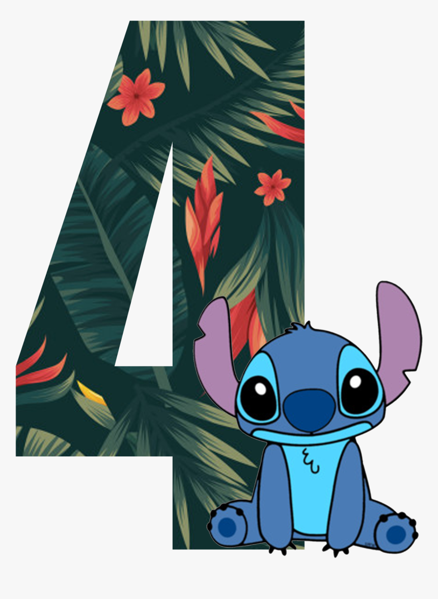 Número 4 Lilo Y Stitch, HD Png Download, Free Download