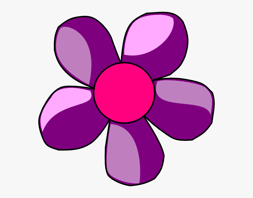 Purple Flower Clipart - Purple Flower Png Clipart, Transparent Png, Free Download