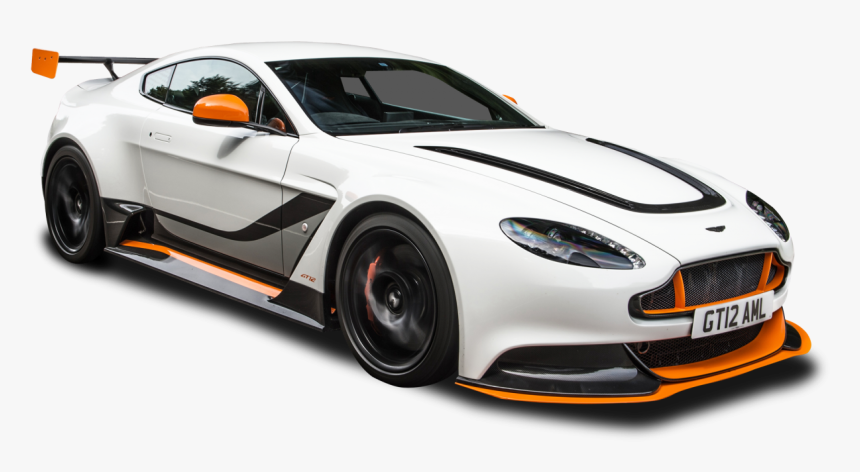 Aston Martin Vantage White Car Png Image - Aston Martin Vantage V12 Gt, Transparent Png, Free Download