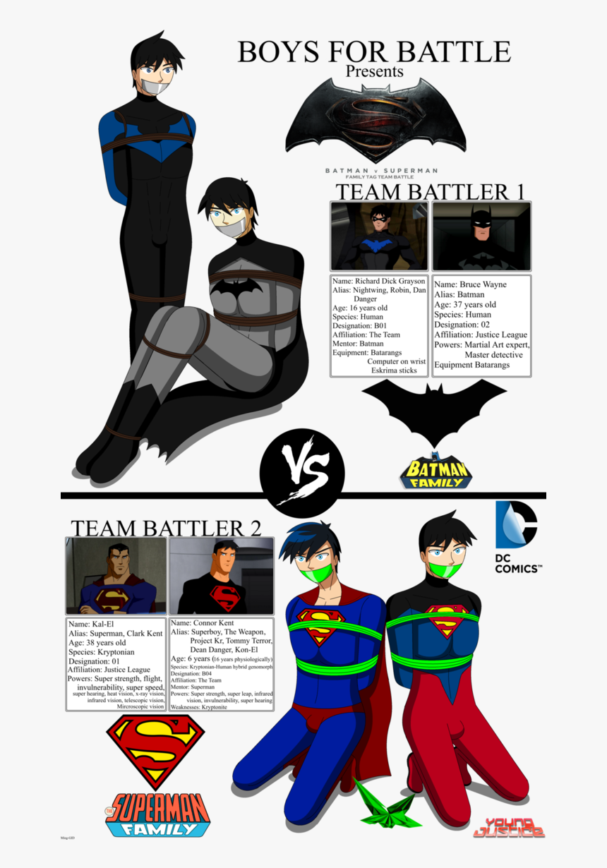 Batman V Superman Clipart Badman - Superboy And Dick Grayson, HD Png Download, Free Download
