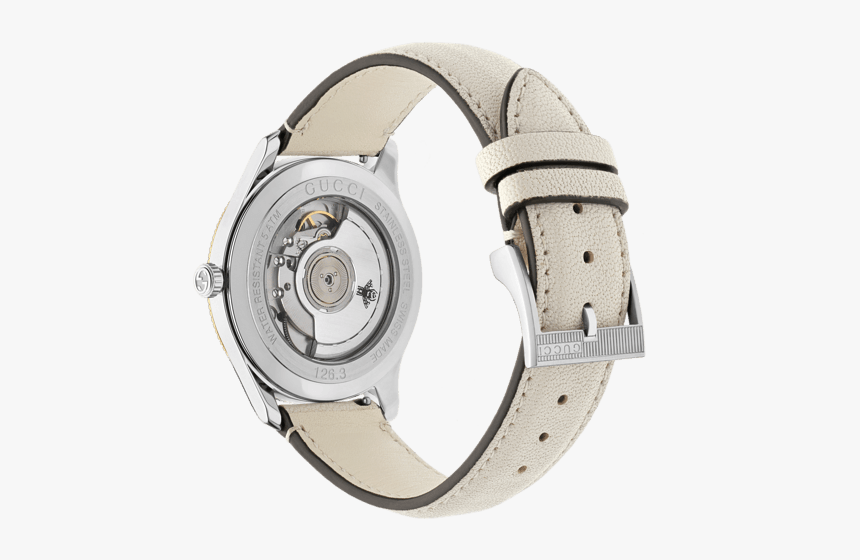 Gucci G-timeless 40mm White And Gold Watch Angle - Belt, HD Png Download, Free Download