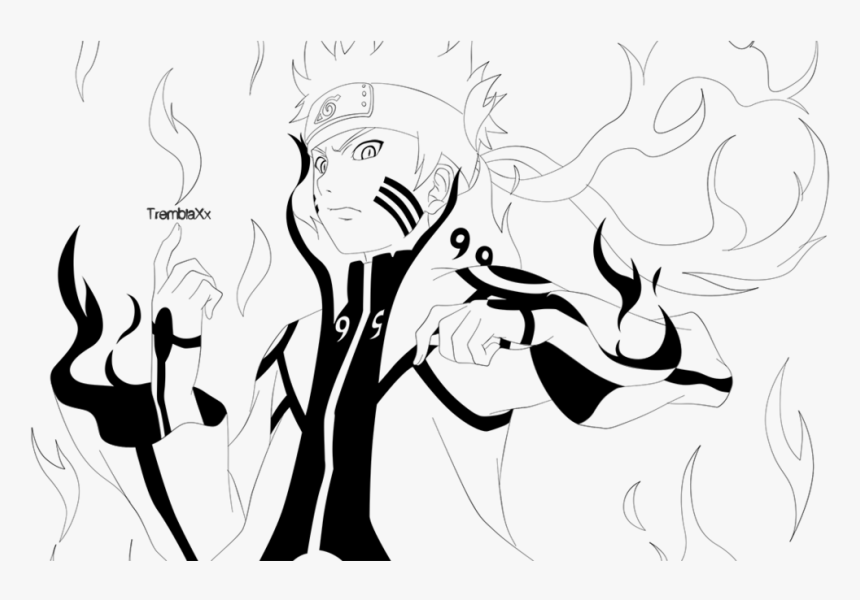 Rasengan Wallpaper Source - Naruto Nine Tails Drawing, HD Png Download, Free Download