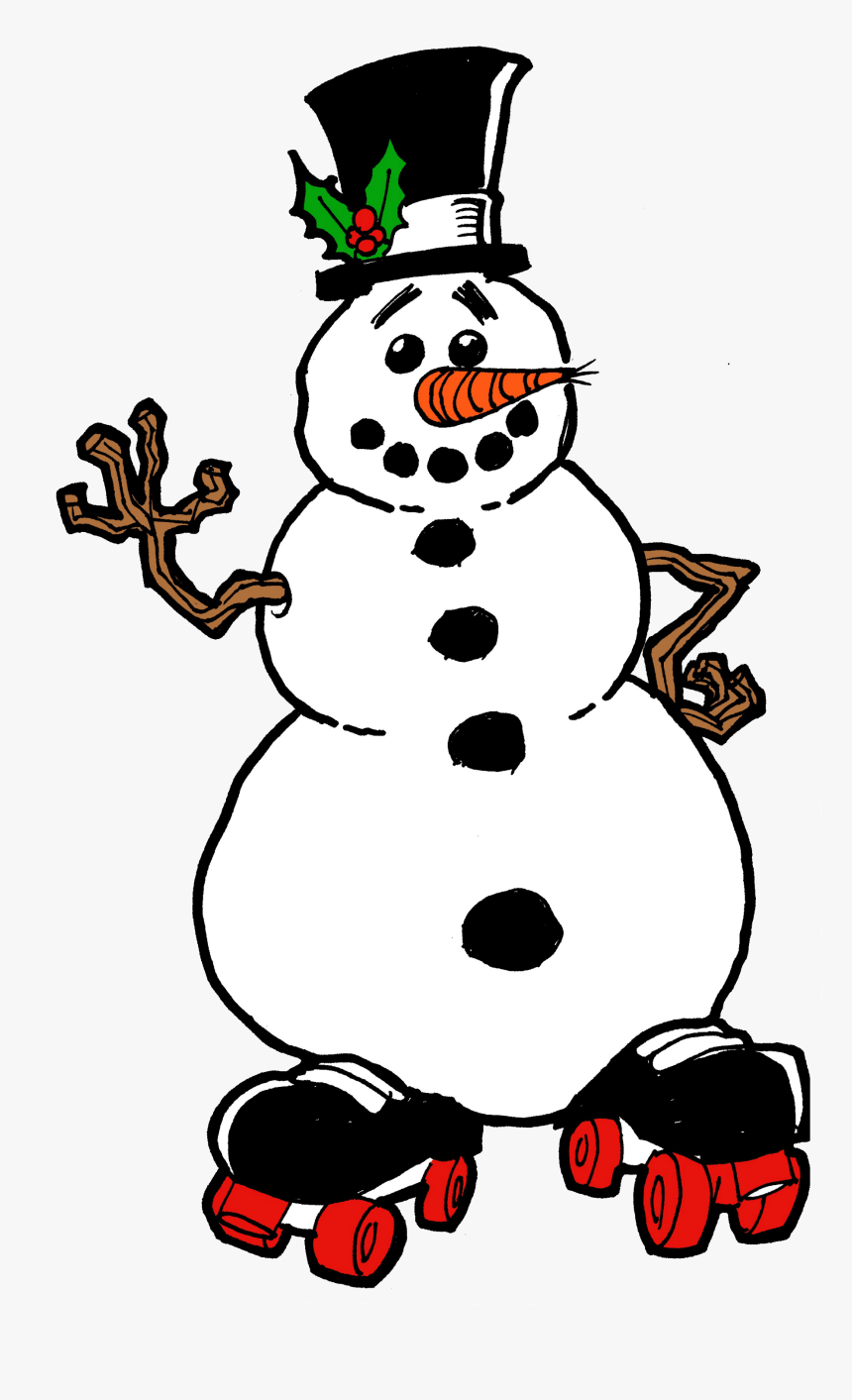 Special School"s Out Skate - Snowman On Roller Skates, HD Png Download, Free Download