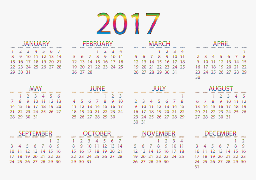 Kalender 2017 Transparent, HD Png Download, Free Download