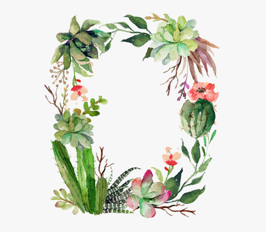 Cactus Wreath Clipart, HD Png Download, Free Download