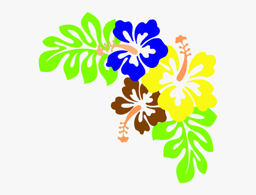 Hibiscus Hawaii Flower Svg Clip Arts - Tropical Flowers Clipart Png, Transparent Png, Free Download