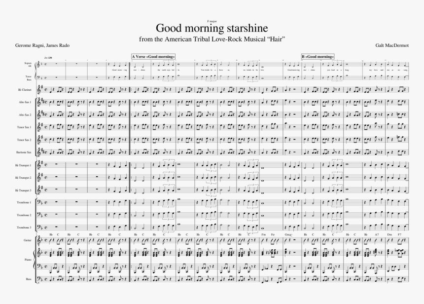 Good Morning Starshine Score, HD Png Download, Free Download