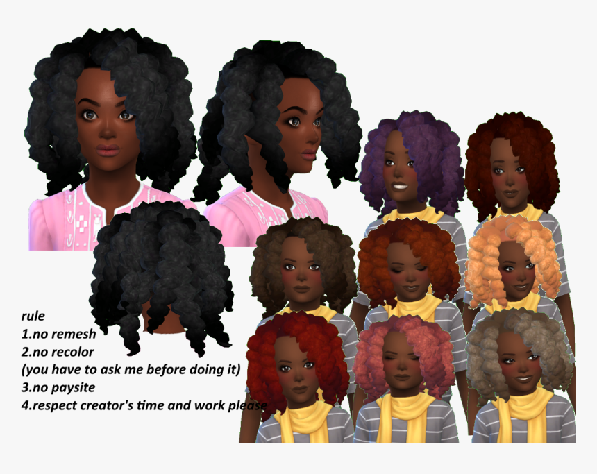 Sims 4 Child Afro Hair, HD Png Download, Free Download