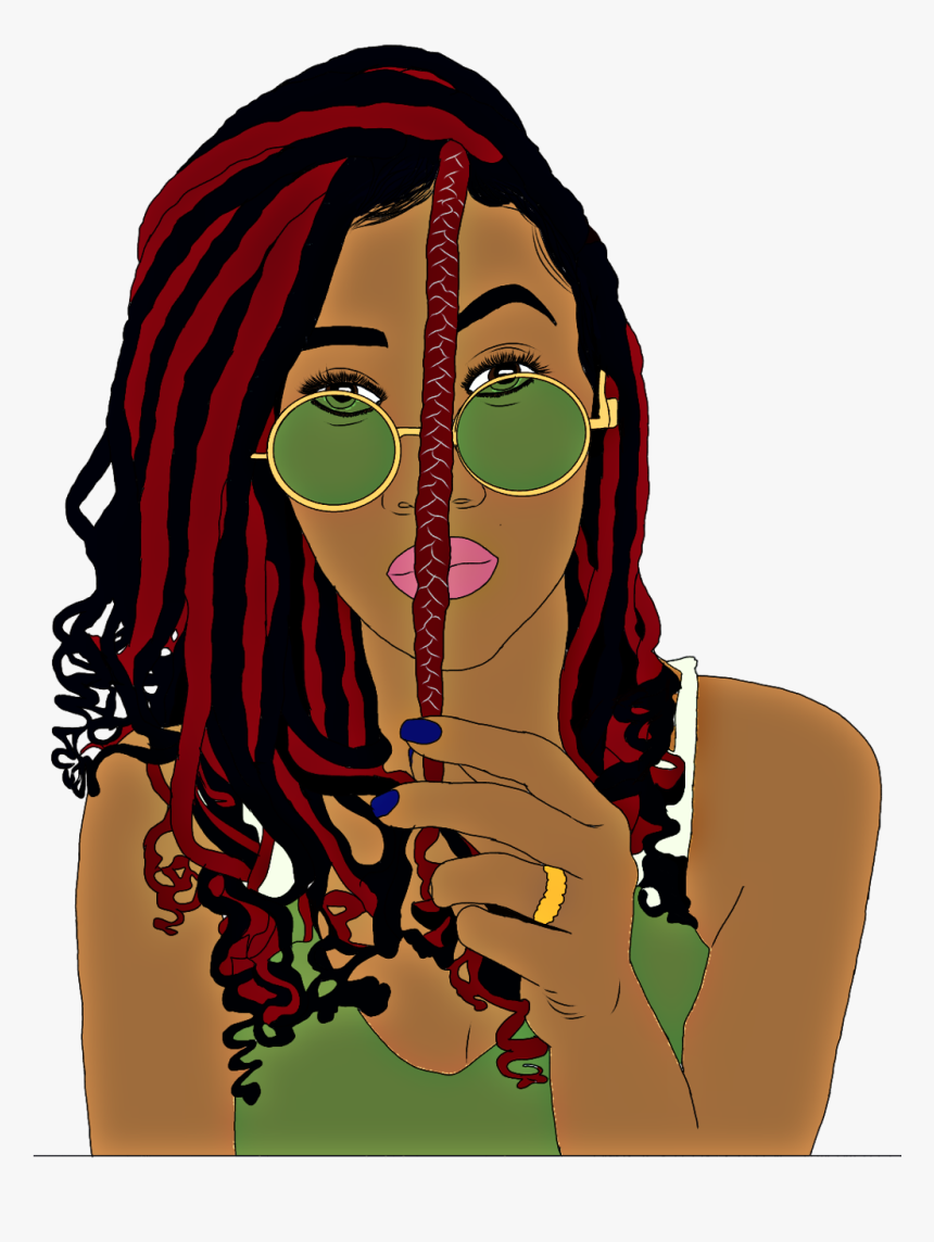 #afrohair #afrolatina #cartoon #afroqueen #afro #hair - Illustration, HD Png Download, Free Download