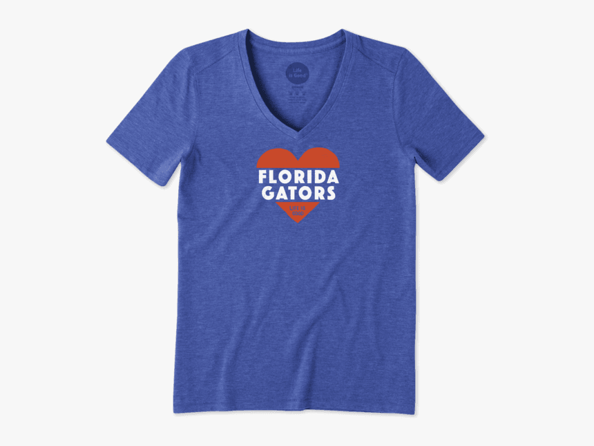 Women"s Florida Gators Heart Knockout Cool Vee - Active Shirt, HD Png Download, Free Download