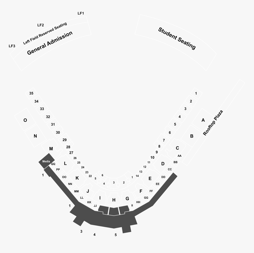 Swayze Field Seating Chart, HD Png Download, Free Download