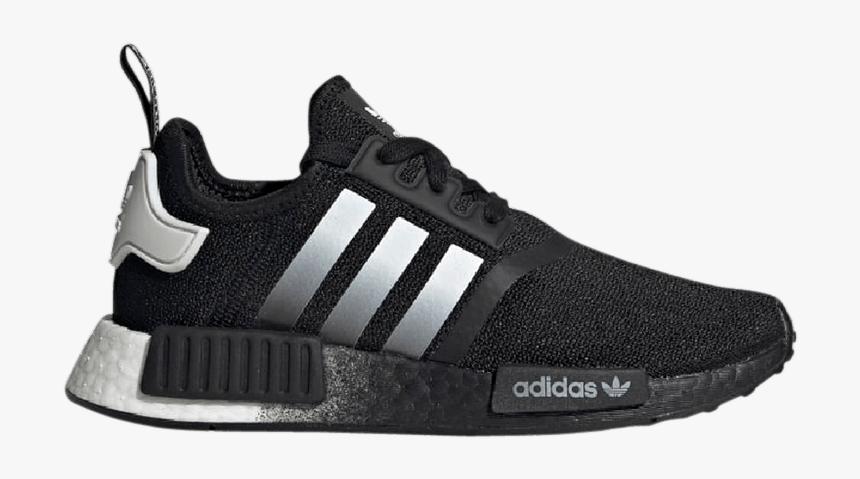 Nmd R1 Black Silver, HD Png Download 