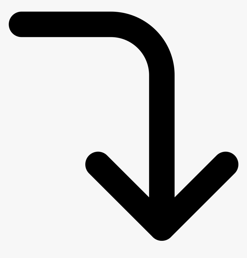 File Corner Right Down - Right Corner Arrow Symbol, HD Png Download, Free Download