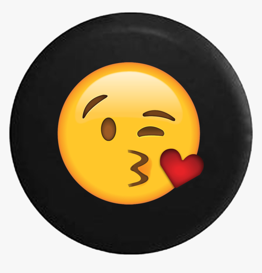 Blowing Kiss Heart Emoji Face - Emoji, HD Png Download, Free Download
