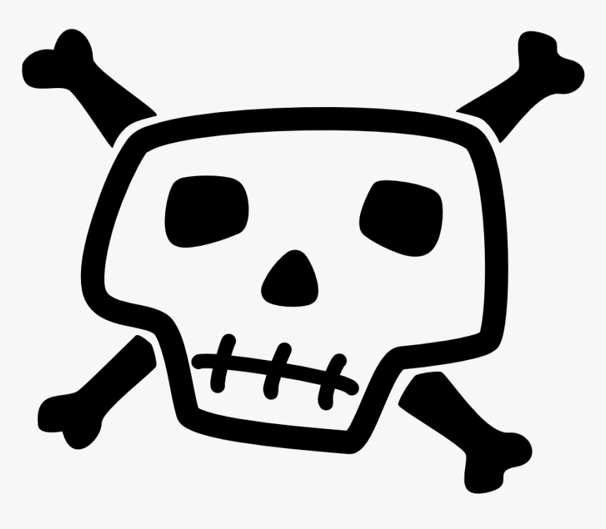 Black And White Crossbones - Skull Clipart, HD Png Download, Free Download