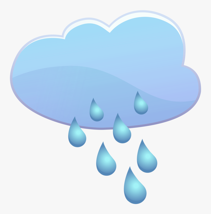 Cloud And Rain Drops Weather Icon - Cloud Raining Clipart Png, Transparent Png, Free Download