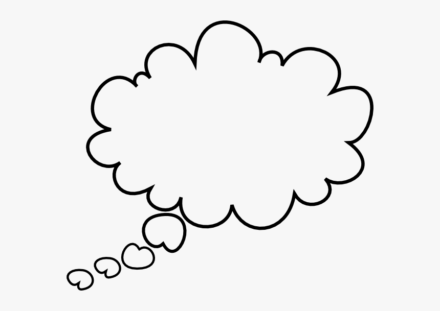 Thought Bubble Clipart - Transparent Background Thought Cloud Png, Png Download, Free Download