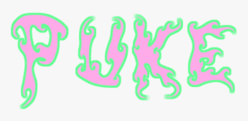 #puke #flames #pink #green #pinkaesthetic #greenaesthetic - Graphic Design, HD Png Download, Free Download