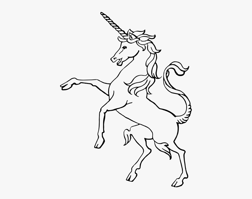 Unicorn - Black And White Unicorn, HD Png Download, Free Download