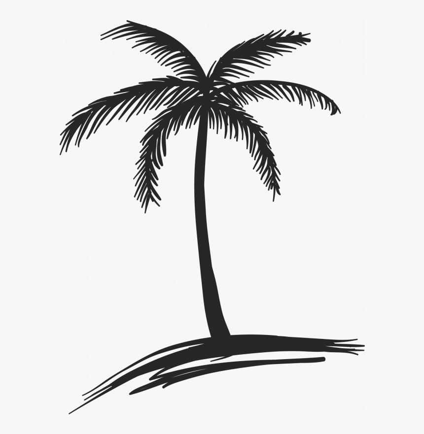 Drawing Coconut Arecaceae Tree Watercolor Painting - Coconut Tree Drawing Png, Transparent Png, Free Download