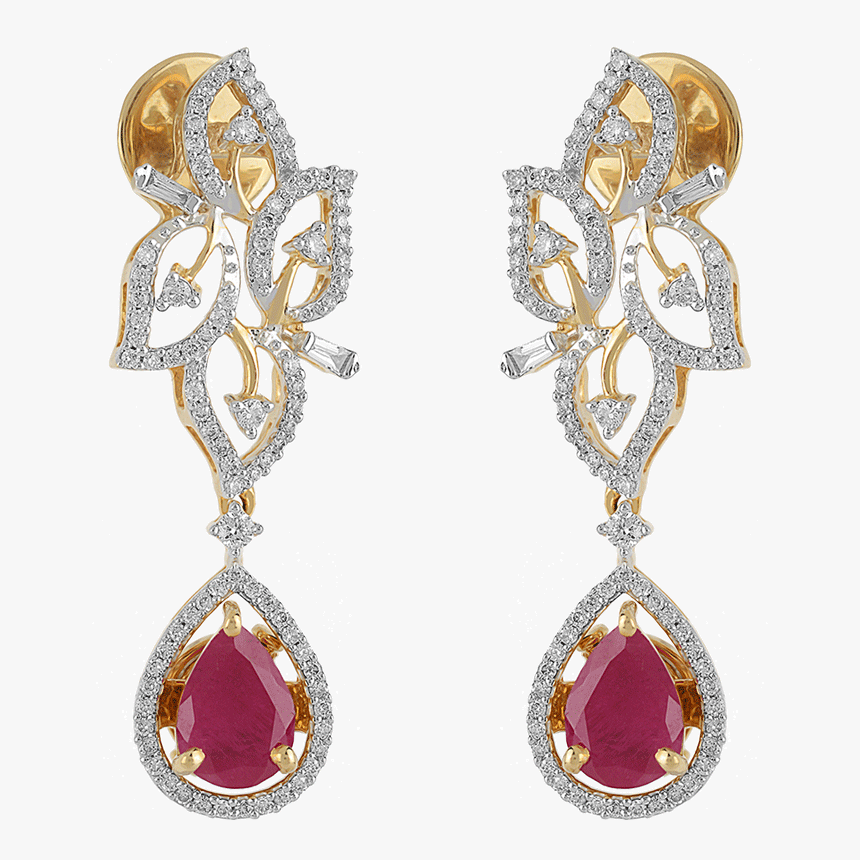 Diamond Earring Png - Jewellery Diamond Earrings Png, Transparent Png, Free Download