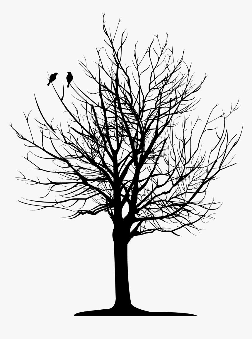 Drawing Dark Tree Transparent Png Clipart Free Download - Bare Tree, Png Download, Free Download
