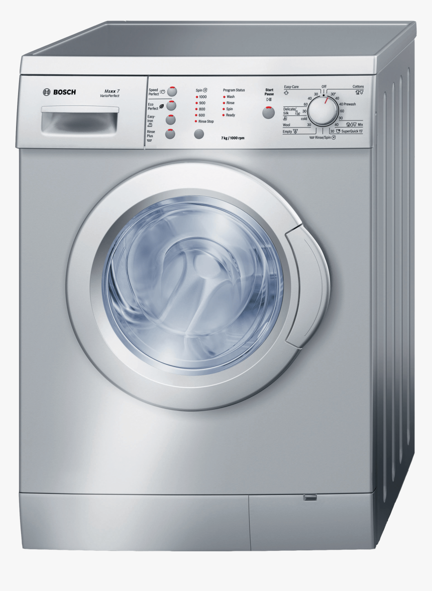Washing Machine Png Photo - Silver Front Loader Washing Machine, Transparent Png, Free Download