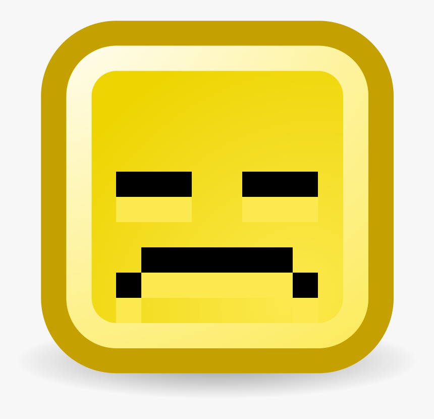 Sad Face - Pixelated Sad Face Emoji, HD Png Download, Free Download