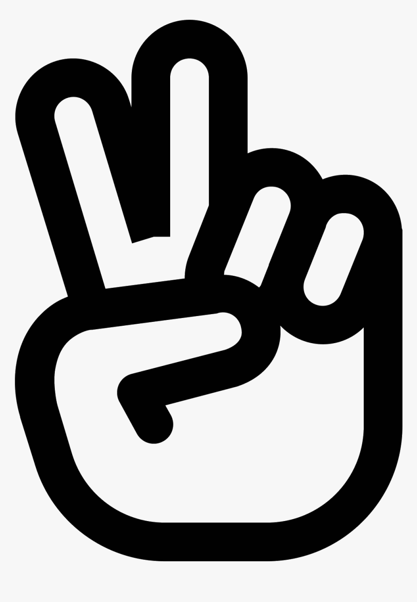 Hand Peace Icon - Peace Sign Hand Png, Transparent Png, Free Download