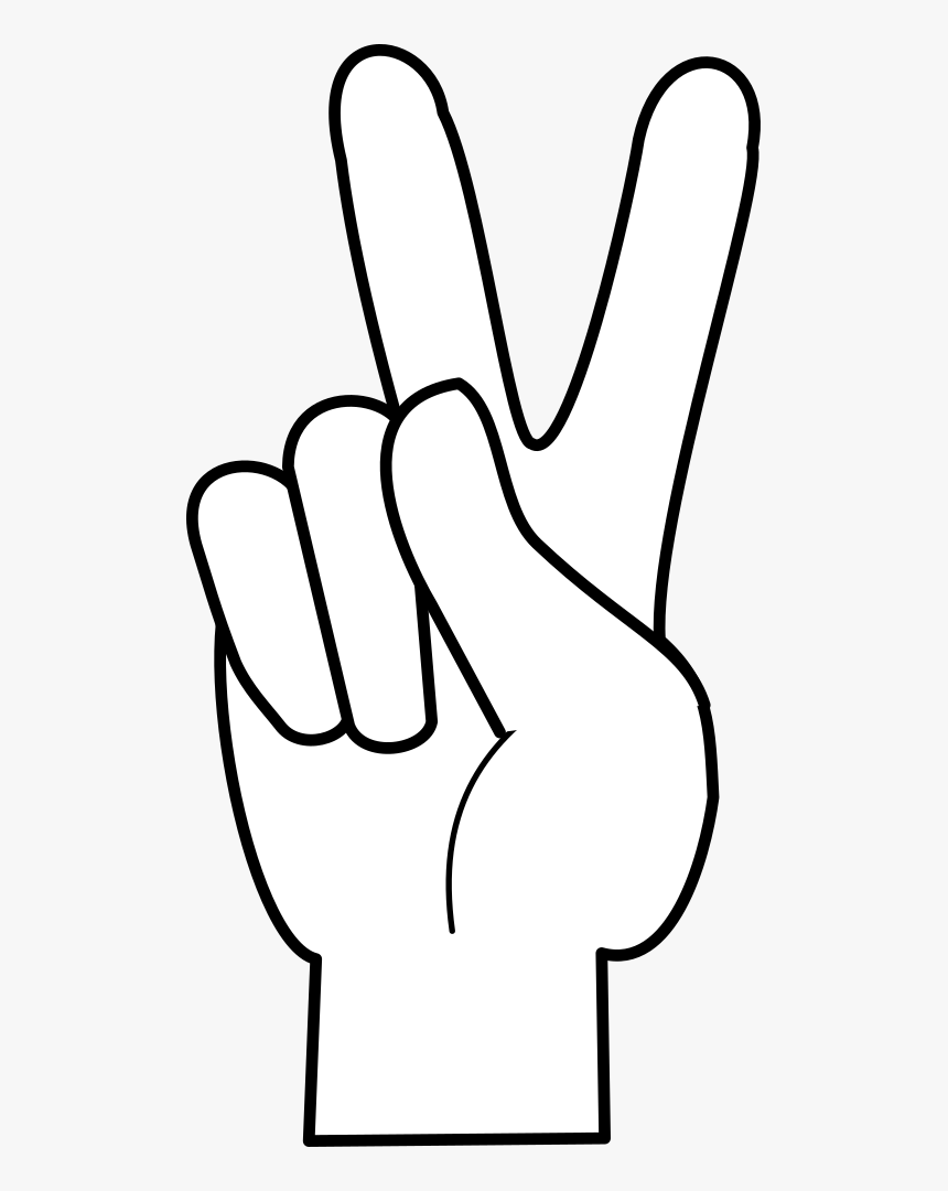 Signe De Paix / Peace Sign - Big Peace Sign Fingers, HD Png Download, Free Download