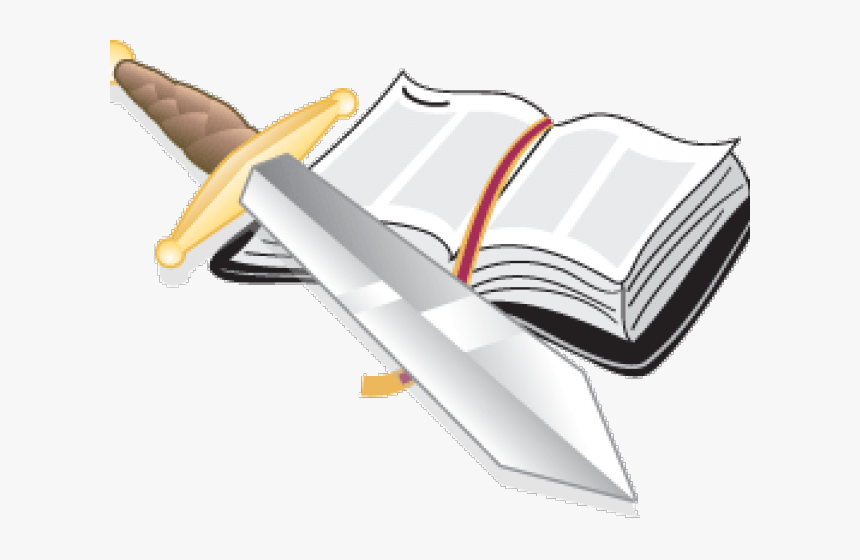 Transparent Clipart Sword - Bible And Sword Clipart, HD Png Download, Free Download