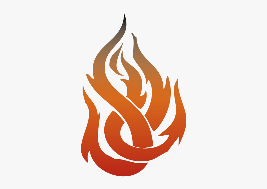 Vector Clip Art Of Fire Flame In Orange Color - Flame Tattoo Png, Transparent Png, Free Download